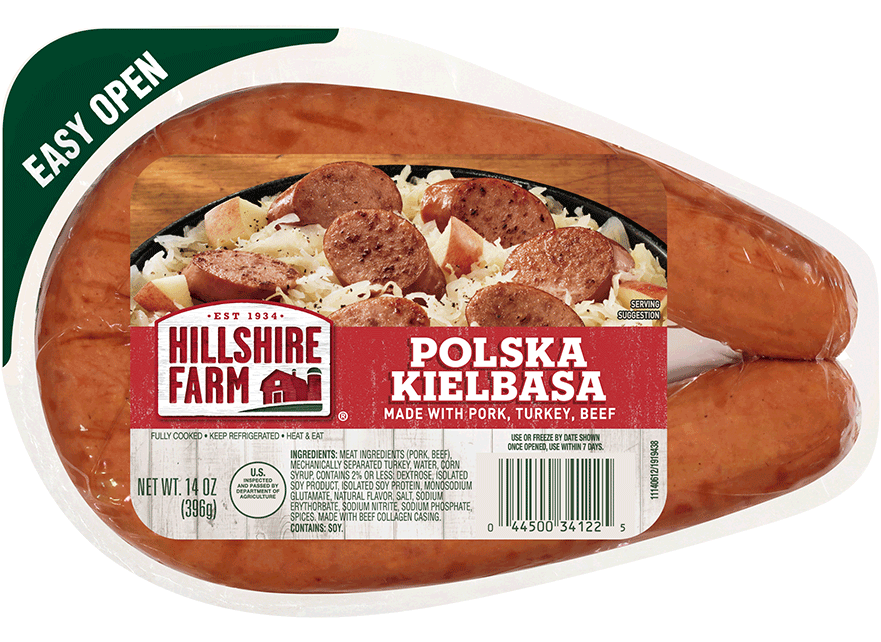 Polska Kielbasa in Hillshire Farm packaging
